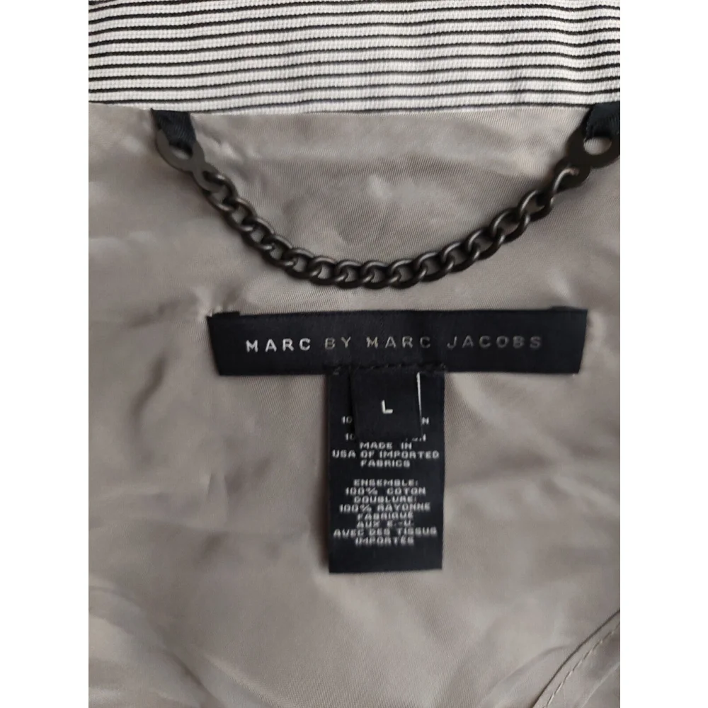 Marc by Marc Jacobs Mens White & Blue Cotton Blazer Suit Jacket Sz L NWT $498